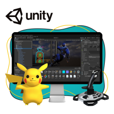 Мир игр на Unity 2D на популярном движке + AI-помощники - КИБЕРшкола программирования для детей, компьютерные курсы для школьников, начинающих и подростков - KIBERone г. Назрань 