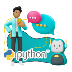 Умный чат-бот на Python - КИБЕРшкола программирования для детей, компьютерные курсы для школьников, начинающих и подростков - KIBERone г. Назрань 
