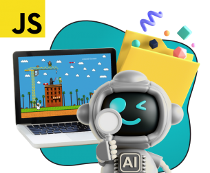 Язык программирования JavaScript + AI. Проектное обучение + геймификация + AI-помощники - КИБЕРшкола программирования для детей, компьютерные курсы для школьников, начинающих и подростков - KIBERone г. Назрань 